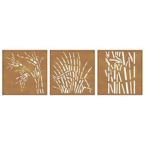 Décoration murale de jardin en acier Corten rouillé moyen, produit d'art métallique élégant - Product Image 5