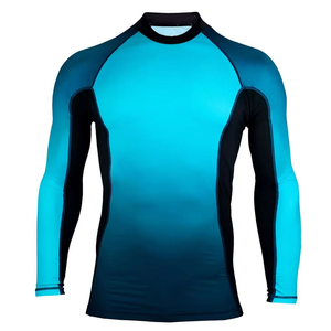 Five B Men's MMA Rash Guard Compression Shirt Custom Logo BJJ No Gi Fight Wear High Performance Sportswear Supplier - Product Image 1