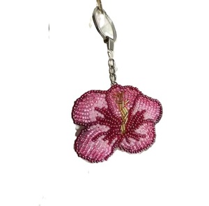 Custom Logo Seed Beads Embroidery Keychain Promotional Gift Fashion Seed Beads Beaded Embroidery <b>Tassel</b> Keychain Charm - Product Image 3