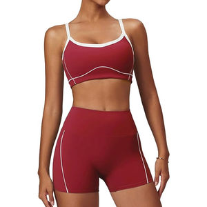 Conjunto de Yoga de Secado Rápido Personalizado para Mujer, Dos Piezas, Short de Spandex, Traje de Yoga Transpirable, Sujetador Deportivo, Ropa de Gimnasio para Entrenamiento - Product Image 1