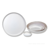 ATLAS STAR Moule à tarte et à quiche rond en aluminium de 9 pouces avec revêtement anodisé couleur argent, compatible four et lave-vaisselle