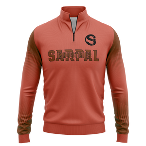 Sweat-shirt unisexe personnalisé OEM en coton uni à col montant et demi-zip, tissu 400g, anti-plis, respirant, pour homme - Product Image 1