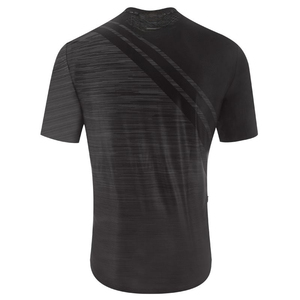 T-shirt de performance noir à empiècements pour homme, vêtement de sport à manches courtes, anti-transpiration - Product Image 3