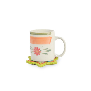 Fait à la main au Népal Dessous de verre de thé en feutre de laine de mouton de haute qualité avec une conception d'étoile hexagramme Armure plate Article de décoration d'intérieur parfait - Product Image 3