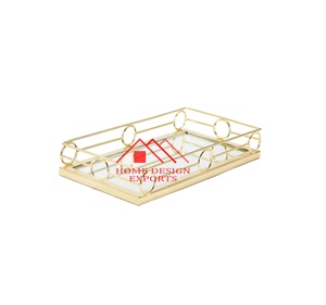 ถาดเสิร์ฟอาหารโลหะทำมือดีไซน์ล่าสุด ถาดเสิร์ฟแก้วสไตล์โดดเด่น - Product Image 1