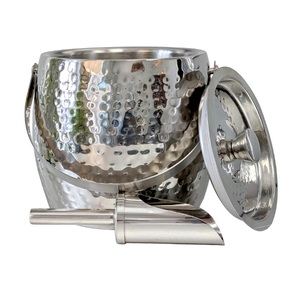 Seau à glace pour fêtes avec couvercle et pelle, seau à champagne isotherme Iceberg pour bar à cocktails avec couvercle - Product Image 2