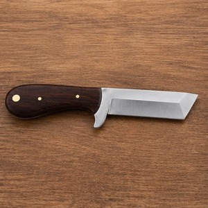Cuchillo de Acero al Carbono Forjado a Mano con Hoja Fija, Borde Afilado, Mango de Madera Duradero, Herramienta de Corte Resistente para Uso Exterior - Product Image 1