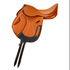 Selle d'équitation anglaise en cuir de qualité supérieure, confortable, légère, durable, artisanale, équipement équestre pour l'équitation quotidienne - Product Image 1