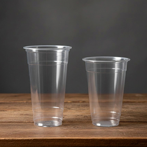 Gobelets jetables ronds transparents en PP QUANG QUAN, paroi simple, diamètre 95 mm, capacité 350 ml/500 ml, non toxiques, pour boissons froides - Product Image 5