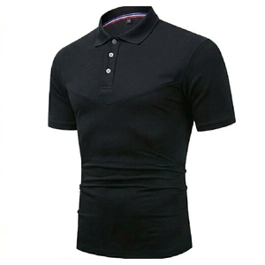 Polo classique pour homme à manches courtes, respirant, en mélange de coton, coupe ajustée, décontracté, mode estivale, confortable pour tous les jours - Product Image 2