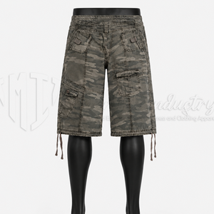 Pantalones Cortos de Mezclilla para Hombre, Estilo Cargo, con Logotipo Frontal, Holgados, con Múltiples Bolsillos - Product Image 2
