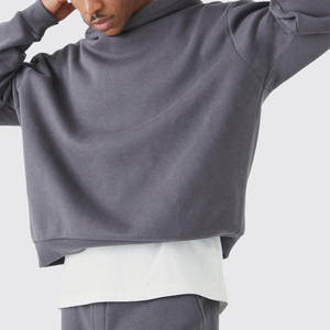 Custom Logo Active <b>Pullover</b> Cotton Polyester Pocket <b>Pullover</b> <b>Men</b> Tracksuit - Product Image 3