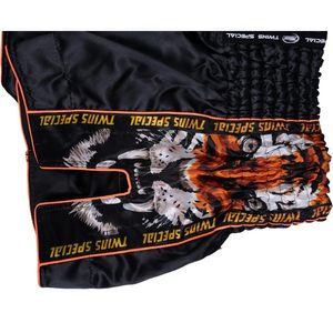 Shorts de Muay Thai OEM Twins, logo personnalisé, 100% polyester, respirant, séchage rapide, durable, léger, extensible. - Product Image 4