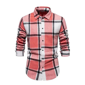 Chemise à carreaux boutonnée pour homme, chemise décontractée de qualité supérieure, chemise à carreaux à manches longues, fabricant OEM à marque privée - Product Image 1