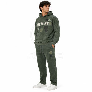 Nuevo Conjunto Deportivo Informal con Capucha, Apliques Bordados, 100% Algodón, Material Duradero, Ajuste Cómodo - Product Image 4