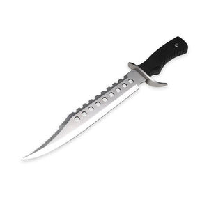 Cuchillo de Caza Personalizado de Acero Inoxidable con Mango de Madera de Olivo, Hoja Fija de Espiga Completa, Borde Dentado, Alta Durabilidad, Supervivencia al Aire Libre - Product Image 4