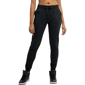 Pantalon de jogging pour femme en néoprène, tissu épais structuré, taille élastique, streetwear, pantalon de survêtement - Product Image 1
