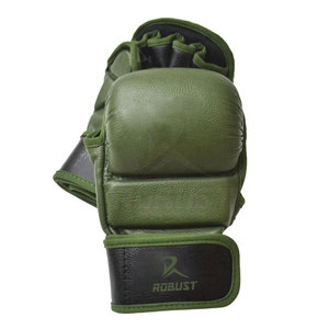 Gants de MMA en cuir de haute qualité pour les entraînements d'arts martiaux, les séances de fitness, paume antidérapante, fermeture à boucle réglable, durables - Product Image 2