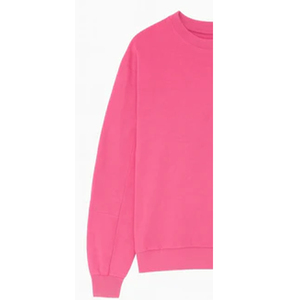 Sudadera de Mujer con Cuello Redondo, Color Rosa, Corte Regular, Tejido de Punto, Manga Larga, Resistente al Viento, 100% Algodón Felpa, para Otoño - Product Image 3