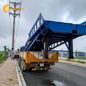 Premium 15T Mobile Dock Ramp 16m Long 1900mm Height Adjustable Manual Hydraulic Ramp for Large Forklifts ISO9001 Cert - Product Image 2