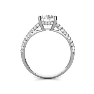 Bijoux de luxe 2ct ague de fiançailles <span class=keywords><strong>en</strong></span> argent sterling 925 avec diamants moissanite, bague de fiançailles, bijoux Destiny - Product Image 2
