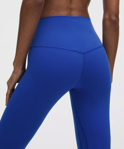 ODM OEM <b>Wholesale</b> Women's Workout Blue Leggings 4 Way Stretch Fitness Yoga Pants Union Stitch Private Label Supplier Customize - Product Image 6