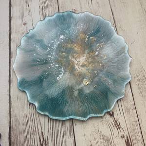 Sous-verres en résine géode, agate, décoration d'intérieur, design classique, faits à la main, légers, fonctionnels, idées cadeaux - Product Image 3
