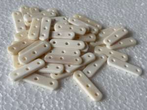 Separadores de Hueso de Búfalo Blanco Natural de 3 Agujeros, Hechos a Mano, Conector de Joyería Multihilo, Suministros para Gargantillas Tribales, Fornituras Étnicas - Product Image 4