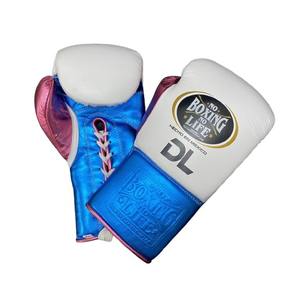 Guantes de Boxeo Profesionales de Cuero de Última Tendencia, Sin Cordones, Color Metálico, para Entrenamiento - Product Image 1