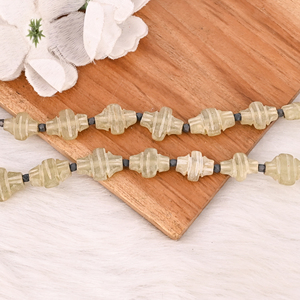 Natural Serpentine and Pyrite Gemstone <b>Beaded</b> 925 Sterling Silver Necklace Handmade Jewelry for Unisex - Product Image 3