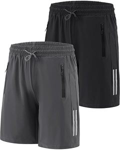 Neleus Men's Quick Dry <b>Canvas</b> Sport Shorts Solid Color Digital Front Drawstring Waist Knitted Mesh Light Blue Gray Black - Product Image 6