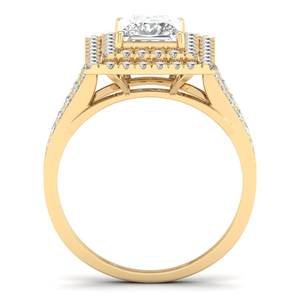 Anillo de compromiso REYES con moissanita de corte princesa de 1.87 quilates VVS en plata de ley 925, joyería fina certificada GRA para mujer - Product Image 4