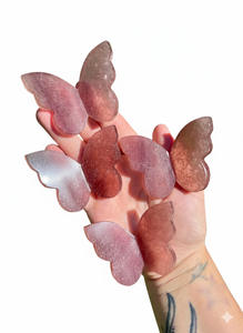 Vente en gros de quartz naturel fraise, ailes de papillon 3D sculptées dans le cristal, pierre énergétique, spécimen minéral de guérison, décoration de bureau - Product Image 3