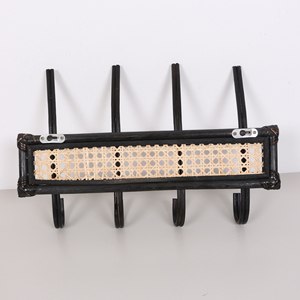 Crochets muraux en rotin naturel, porte-manteaux de la plus haute qualité, crochets de suspension pour l'organisation de la maison - Product Image 2