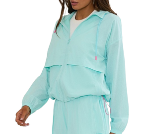 Chaqueta Cortavientos Impermeable, Ligera, con Capucha, para Deportes, Running, Senderismo, para Mujer, con Bolsillo Lateral - Product Image 3