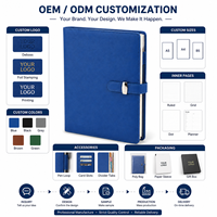 Organiseur de planification A5 personnalisé en cuir PU avec 6 anneaux, carnet rechargeable, fermeture à sangle, pochette pour cartes, attache pour stylo, pour bureau, usine OEM ODM
