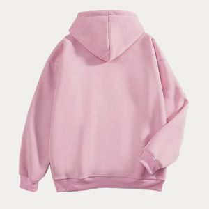 Sweat-shirt rose pour femme, hiver, uni, jacquard, teint en pièce, délavé à l'acide, à sequins, à franges sur le devant, en coton, manches longues - Product Image 1