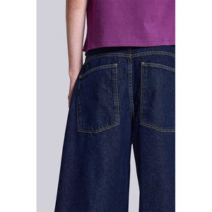 Pantalones Vaqueros Personalizados de Cintura Alta con Detalle de Franja Lateral en Contraste para Mujer, Ropa Casual 2026, Corte Recto Regular - Product Image 5