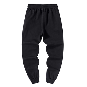 New Custom Logo <b>Men's</b> High Waist 100% Cotton Sweatpants <b>Stretch</b> Loose Casual Running Sweatpants with Pocket - Product Image 3