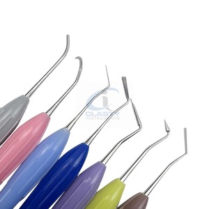 Ensemble d'instruments dentaires professionnels en acier inoxydable 7 pièces, poignée ergonomique pour une pose et un façonnage précis du composite - Product Image 3