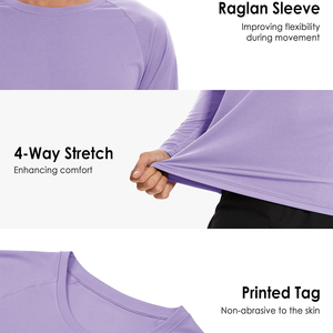 Men Long Sleeve Solid Color O-Neck Quick Dry Athletic T-<b>Shirt</b> Slim Fit Knitted <b>100</b>% <b>Polyester</b> Casual Workout Top - Product Image 3