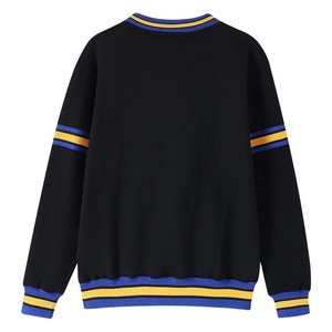 Sigma Gamma Rho Chenille Crest Sweatshirt Women Black Blue Yellow <b>Raglan</b> Pocket Crewneck Sorority Pullover <b>Top</b> - Product Image 2