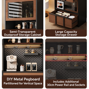 ตู้เก็บของเหล็กอเนกประสงค์ โต๊ะทำงานพับได้ แผ่นเพ็กบอร์ด DIY ประหยัดพื้นที่ ตัวจัดระเบียบห้องนั่งเล่นทันสมัย จัดเก็บได้อย่างยืดหยุ่น - Product Image 5