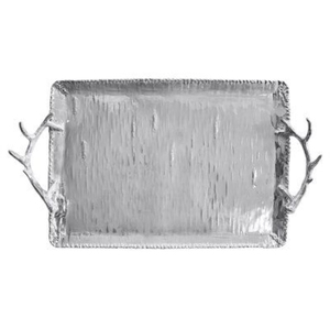 Plat de service ovale en aluminium fait main, finitions argentées, élégant, pour la maison et les tables de mariage, pour fruits secs et noix - Product Image 2