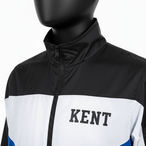 Chaqueta Cortavientos Impermeable y Resistente al Viento con Bloques de Color Impresos a la Moda, Paneles en Contraste, Ligera, 100% Poliéster, Unisex - Product Image 5