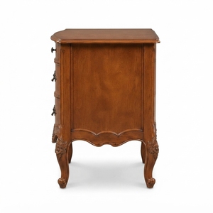 Rustic Solid Wood Nightstand 2 Drawer <b>Bedside</b> <b>Table</b> Vintage Bedroom Furniture - Product Image 2