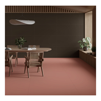 DARK BROWN & TERRACOTTA PASTEL PINK Warm earth-inspired color palette 600x1200mm large format 60x120cm size Matt surface