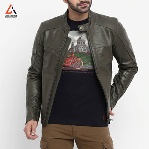 Premium Quality <b>Men</b> <b>Leather</b> <b>Jacket</b> With Shoulders And Cuffs For Biker And Fashion Look Winter <b>Jacket</b> - Product Image 4