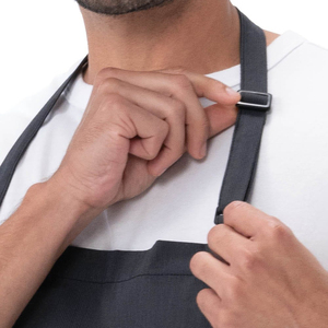 Delantal clásico de algodón tejido con cintura ajustable, un bolsillo, delantales de trabajo para cocinar, delantales de chef totalmente personalizables en venta - Product Image 3