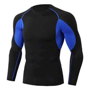 Rashguard personnalisé respirant pour homme avec logo frontal, en Spandex/Polyester écologique, manches longues - Product Image 2